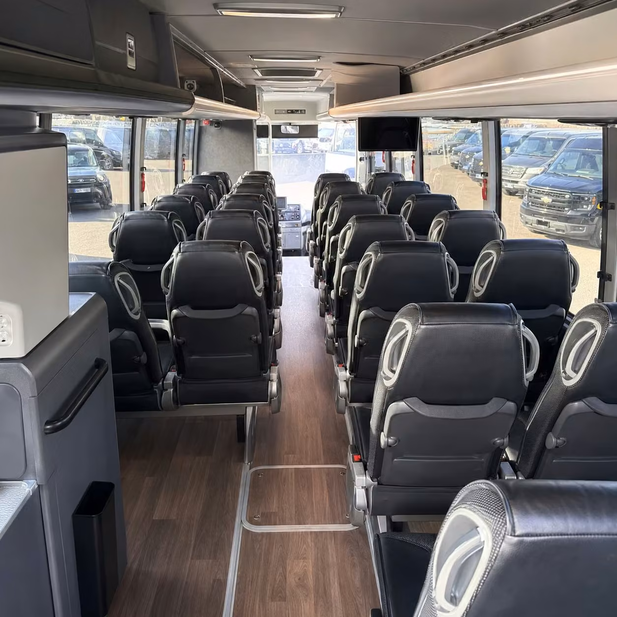 lakewood charter bus rental interior